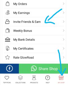 Glowroad referral code, Link | Refer & Earn removed 2 Glowroad my shop invite friends and earn
