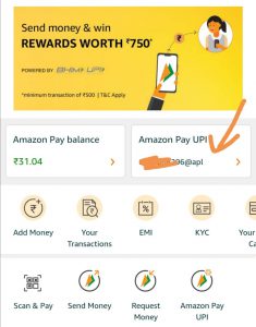  amazon UPI ID