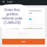 Enter grofers referral code