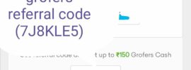Enter grofers referral code