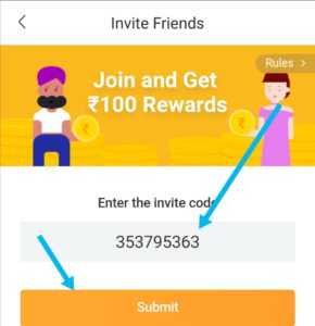 enter the club Factory invite code