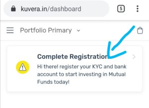 Click on complete registration