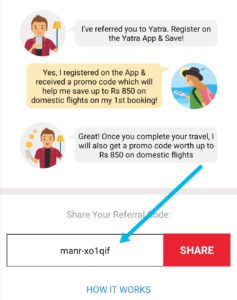 Yatra referral code