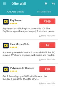Cashboss referral code is "26FFBC". ₹5 per refer 1