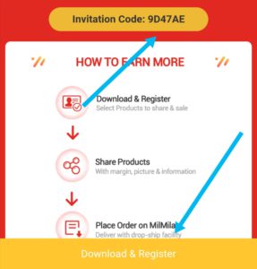 Milmila referral code (9D47AE). Get 20 MM cash 1