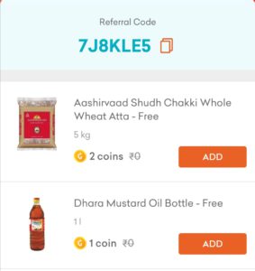 Grofers free items