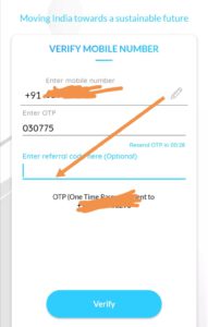 Enter yulu referral code