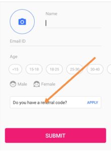 Apply referral code in magicpin