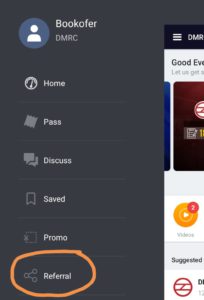 Select referral option in testbook