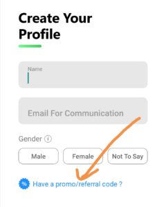 Enter quick ride promo code/referral code