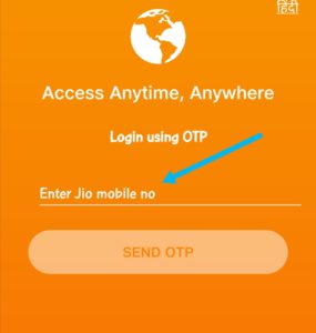 Verify your mobile number on jio cloud