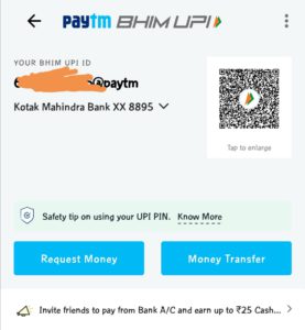 Know your paytm bhim upi id