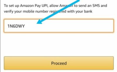 Enter amazon pay upi referral code 