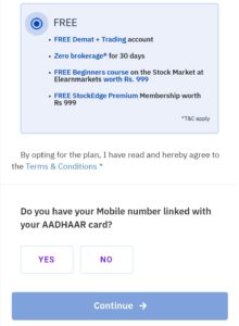 Select free trading account