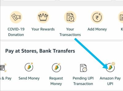 Click on amazon pay upi option