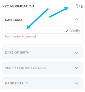 enter your pan card