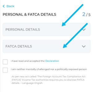 Fill your personal details