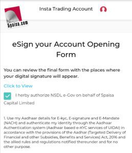 Mark i hearby authorize NSDL e-gov on behalf of 5paisa capital limited