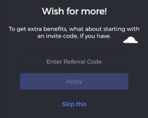 enter country delight invite code, referral code