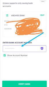 Choose your bank and verify your bank account.