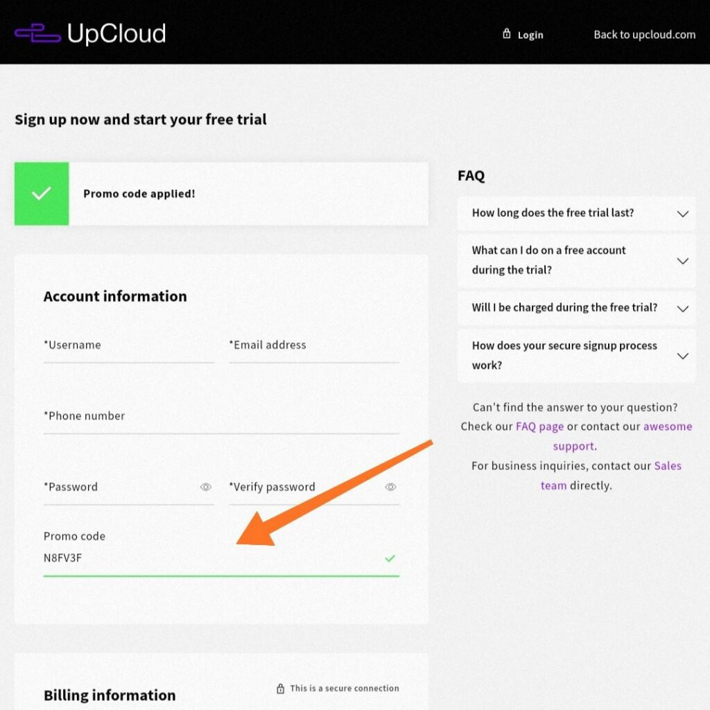 Upcloud promo code "N8FV3F". Free 25$ | Refer & Earn 2 Apply upcloud promo code