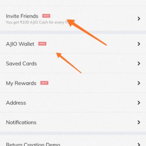 Ajio invite and earn