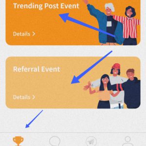 Click on prize icon in handypick app
