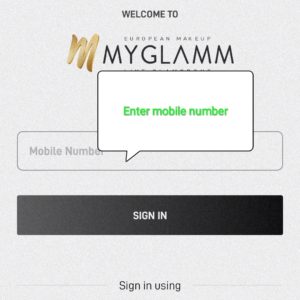 Enter mobile number
