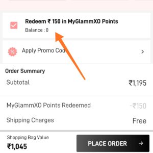 Redeem my glamm ponits