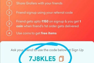 Grofers referral code