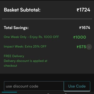 Referral benefit 1000 and discount code 