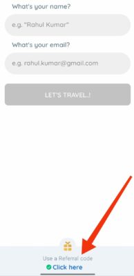 Enter Goibibo referral code