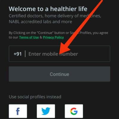 Enter your mobile number 