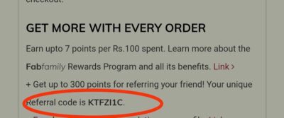 Fabindia referral code