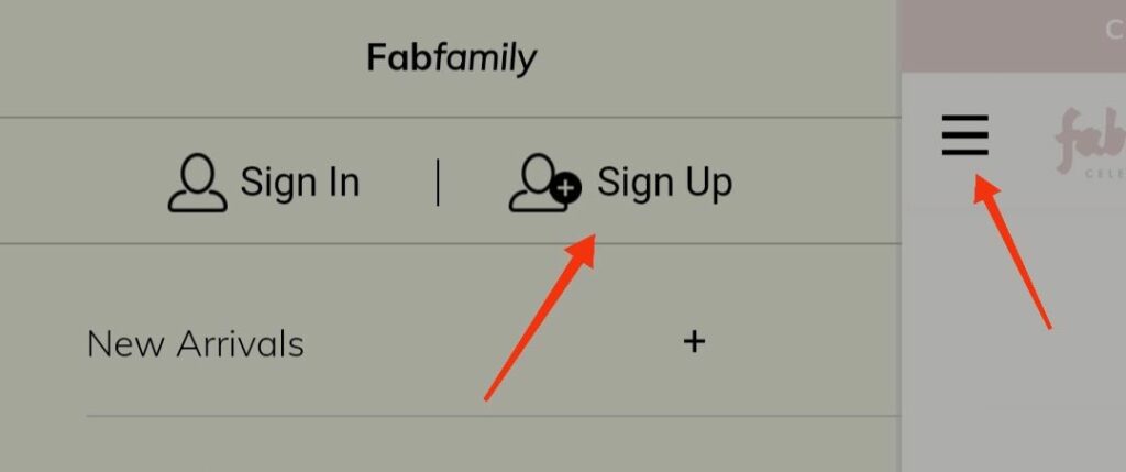 Fabindia signup