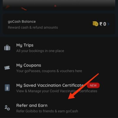 Goibibo refer and earn
