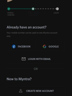 Click on create new account 