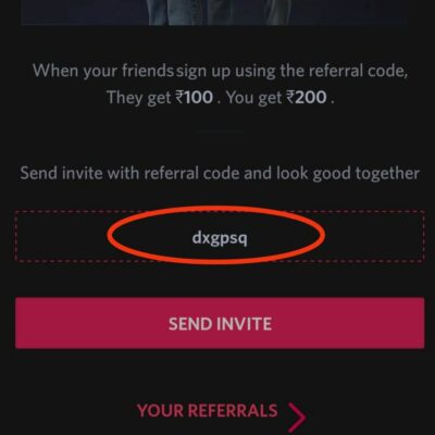 Myntra referral code