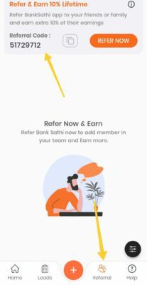 BankSathi Referral code is 51729712. Sell Financial products 8 BankSathi Refer & Earn