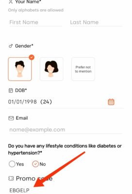 Enter phable promo/ referral code