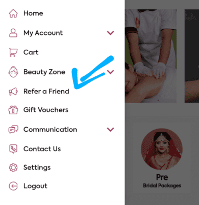 refer and earn in yes madam
