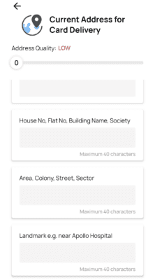 OneCard Referral Code is "friends code". Refer & Earn ₹250. 6 Enter your current address details for onecard delivery