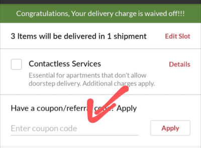 Enter licious referral code