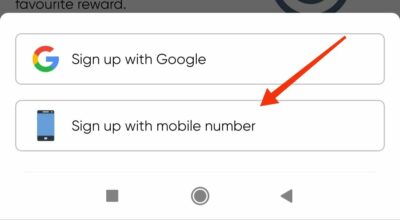 Growfitter signup with mobile number