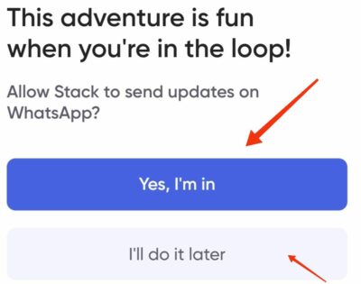Allow WhatsApp alerts 
