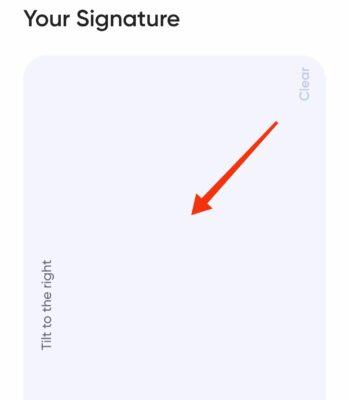 Use a finger to signature