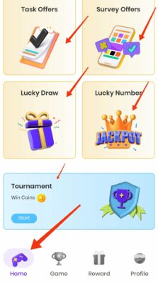 Mgamer tasks earn coins