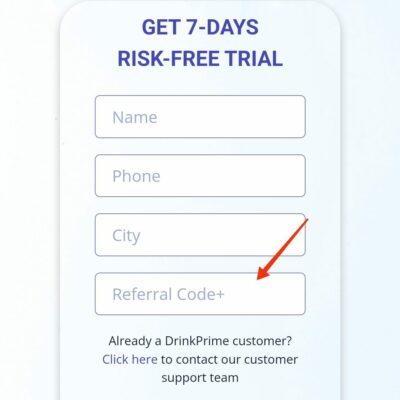 DrinkPrime Referral code "5XDSWY7J". Free 15 days Trail 6 Apply DrinkPrime Referral code