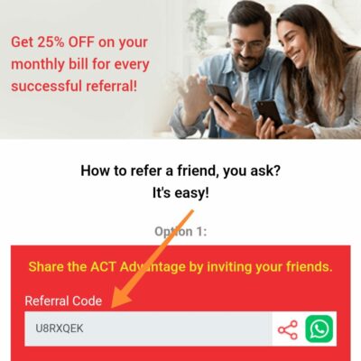 Act FiberNet Referral code