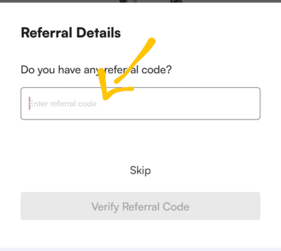 Enter Pocket Charge Referral code 